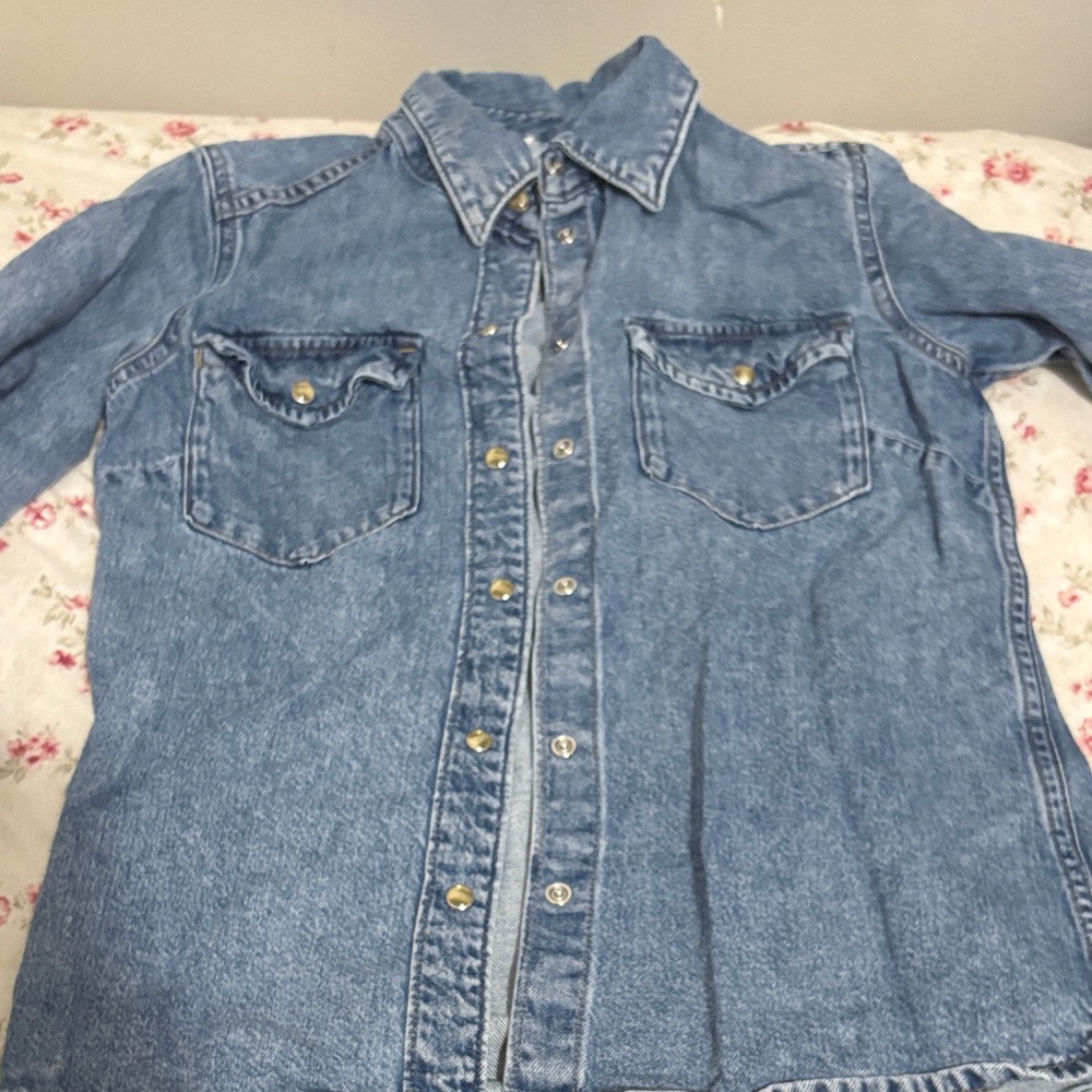 Denim Button-Up Shirt